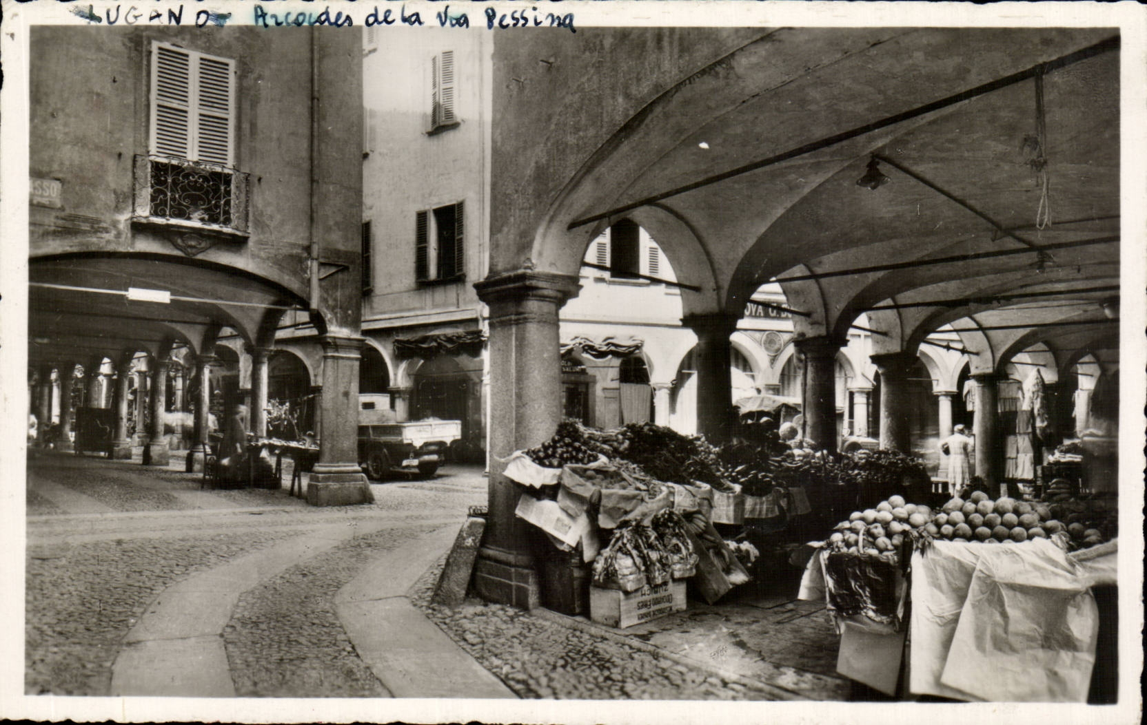 CPA Suisse Lugano Arcades de la via Pessina