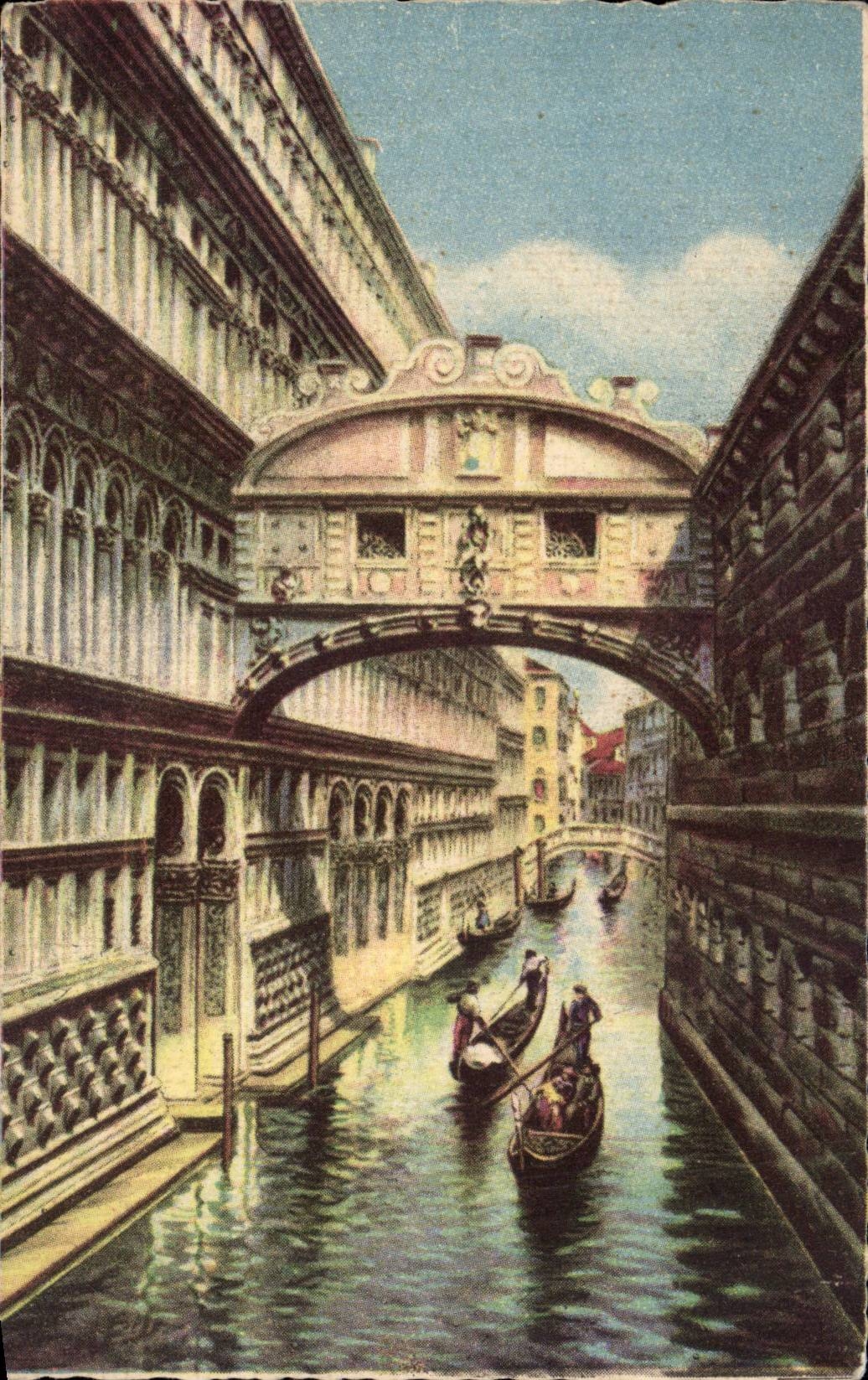 CPA Italy Italia Venezia Big shot del Sospiri