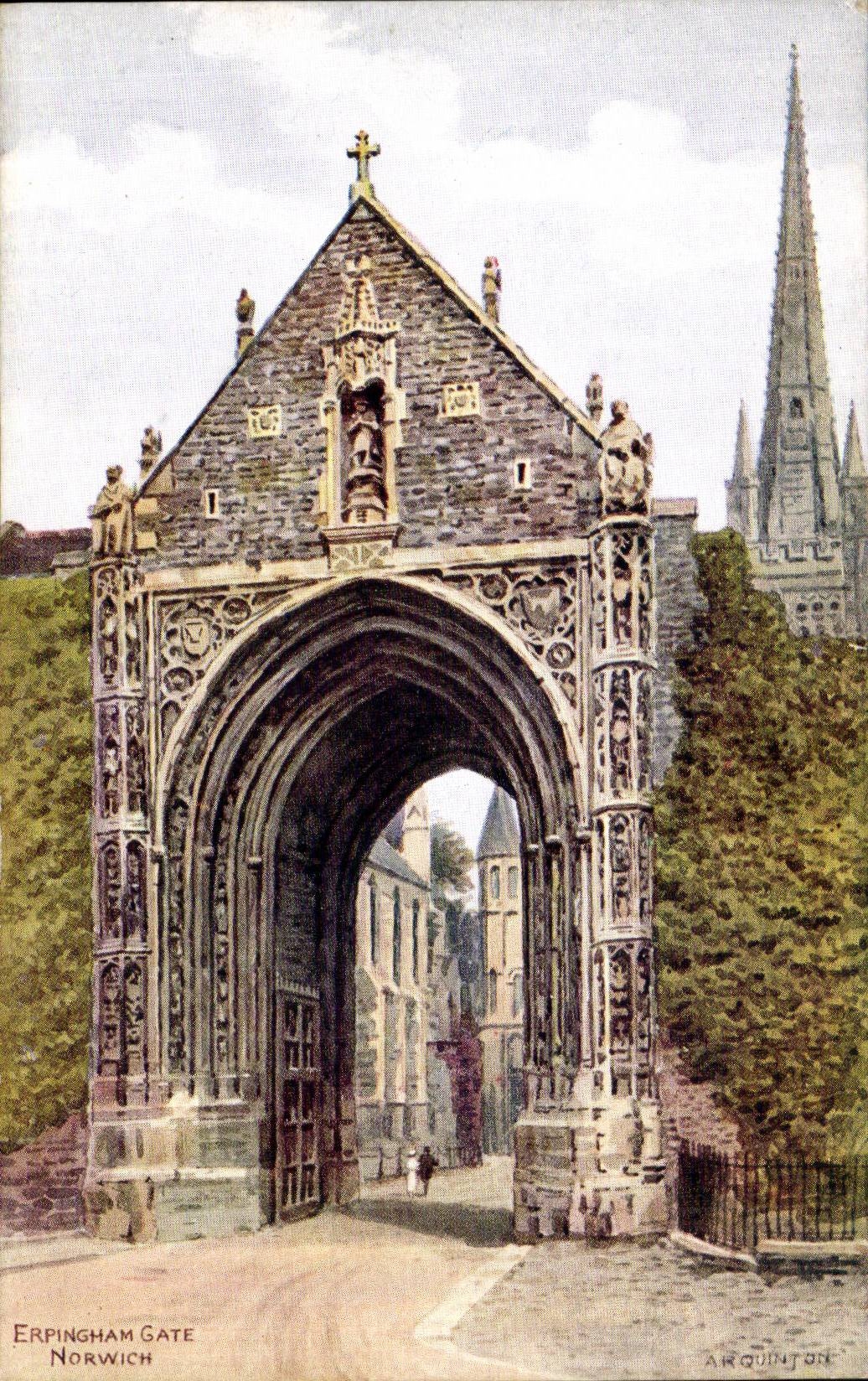 CPA Grande Bretagne Erpingham Gate Norwich