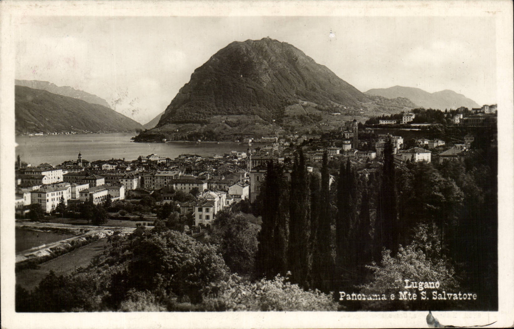 Italia - Italy - Italy - Lugano - Panorama and Mte S Salvatore - CPA