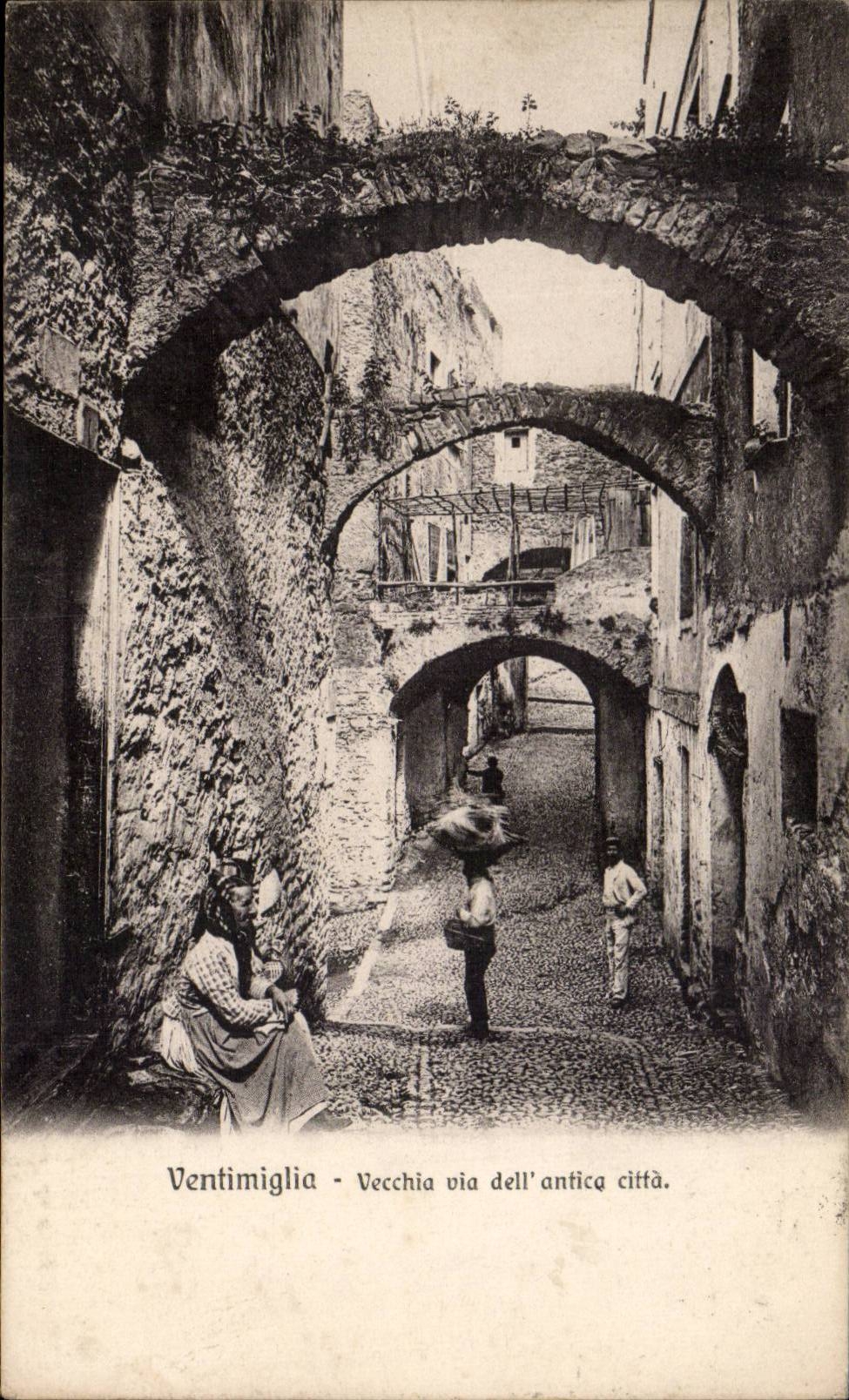 Italy - Italia - Italy - Ventimiglia - Vecchia via LED anticca citta - CPA