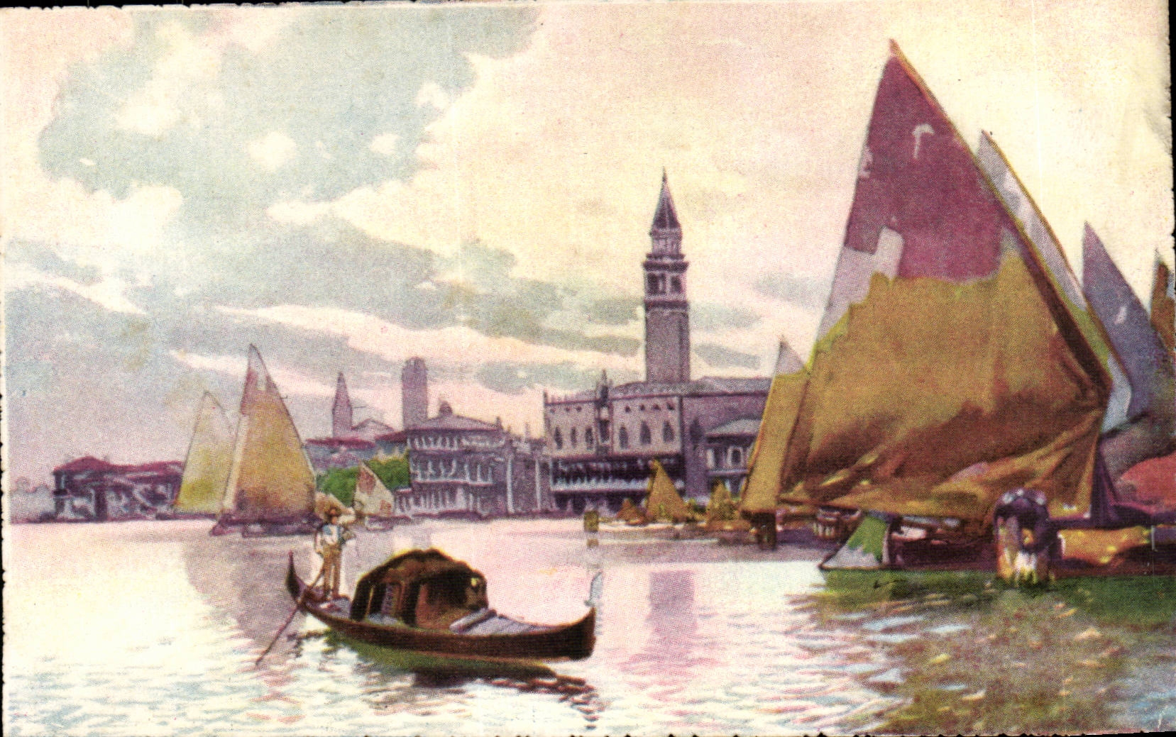 Italia - Italy - Italy - Venice - Venezia - Panorama del Molo - CPA