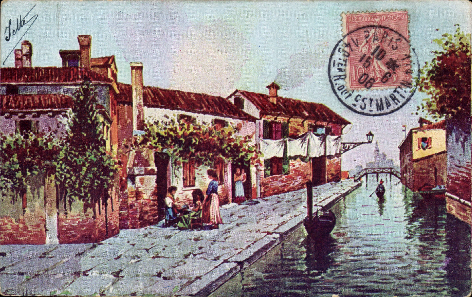 Close Cambric - Laundry drying - CPA