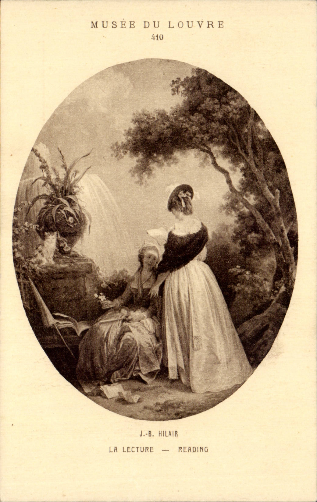 CPA Paris Museum of Louvre Hilair reading