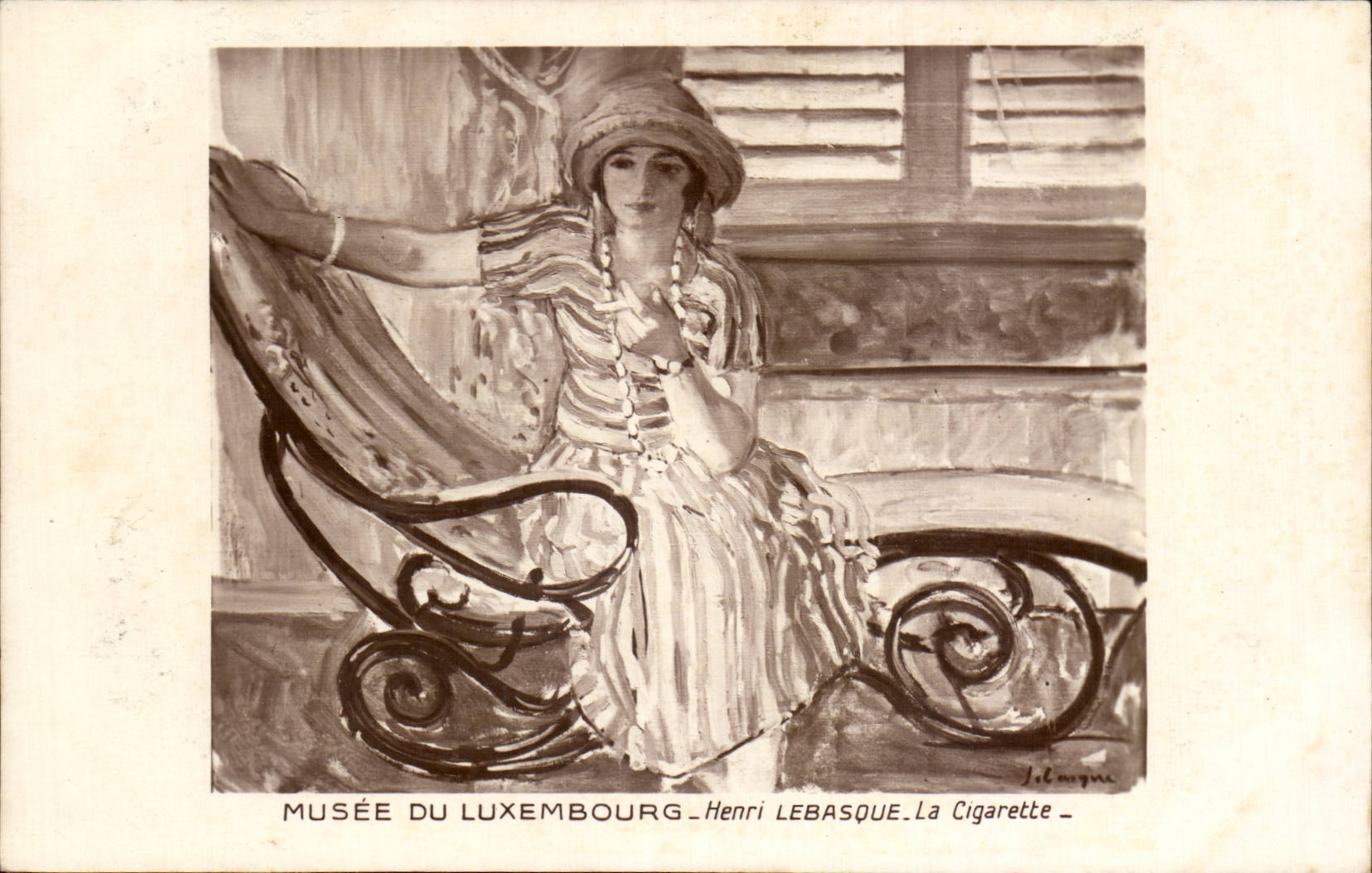 CPA Paris Museum of Luxembourg Henri Lebasque the cigarette