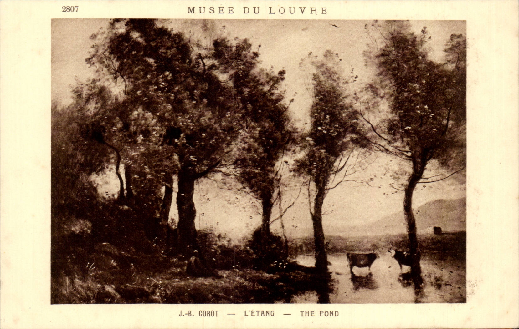 CPA Paris Museum of Louvre Corot the pond