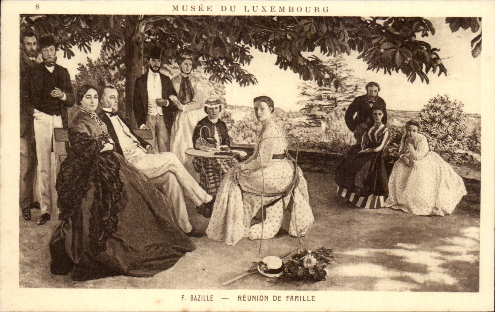 CPA Paris Museum of Luxembourg Bazille Meeting of family