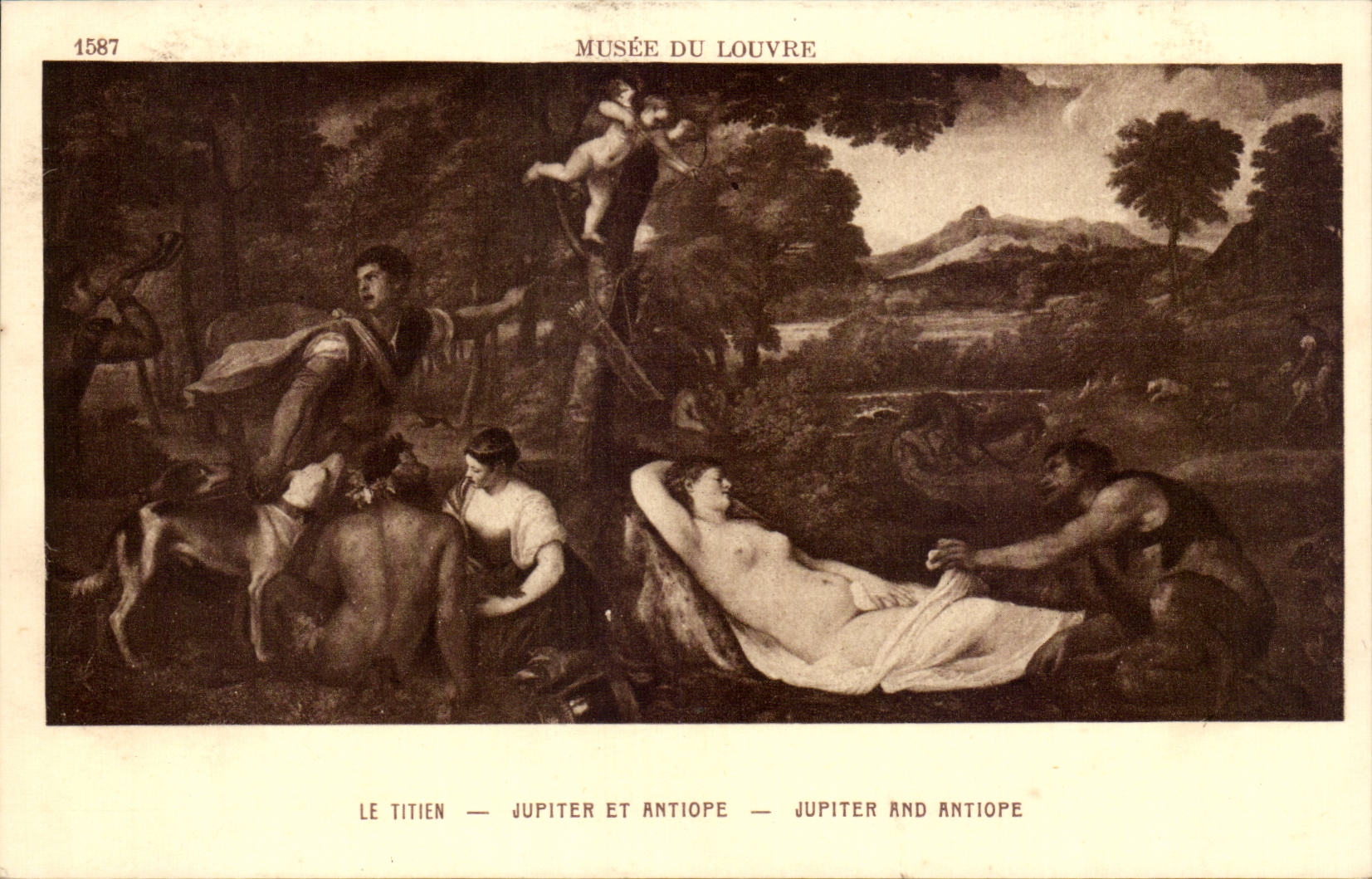 CPA Paris Musee du Louvre Le Titien Jupiter et Antiope 