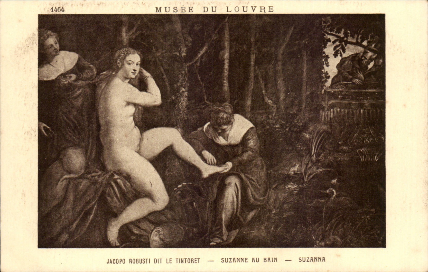 CPA Paris Musee of Louvre Jacopo Robusti says Tintoret Suzanne to the bath