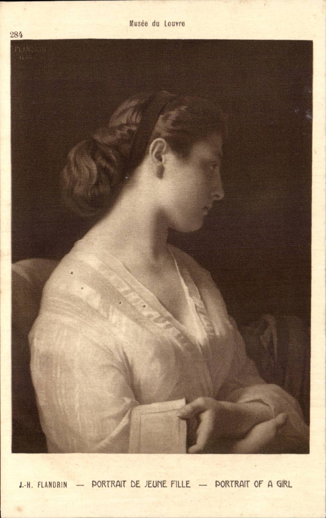 CPA Paris Museum of Louvre Fleming Portrait of young girl