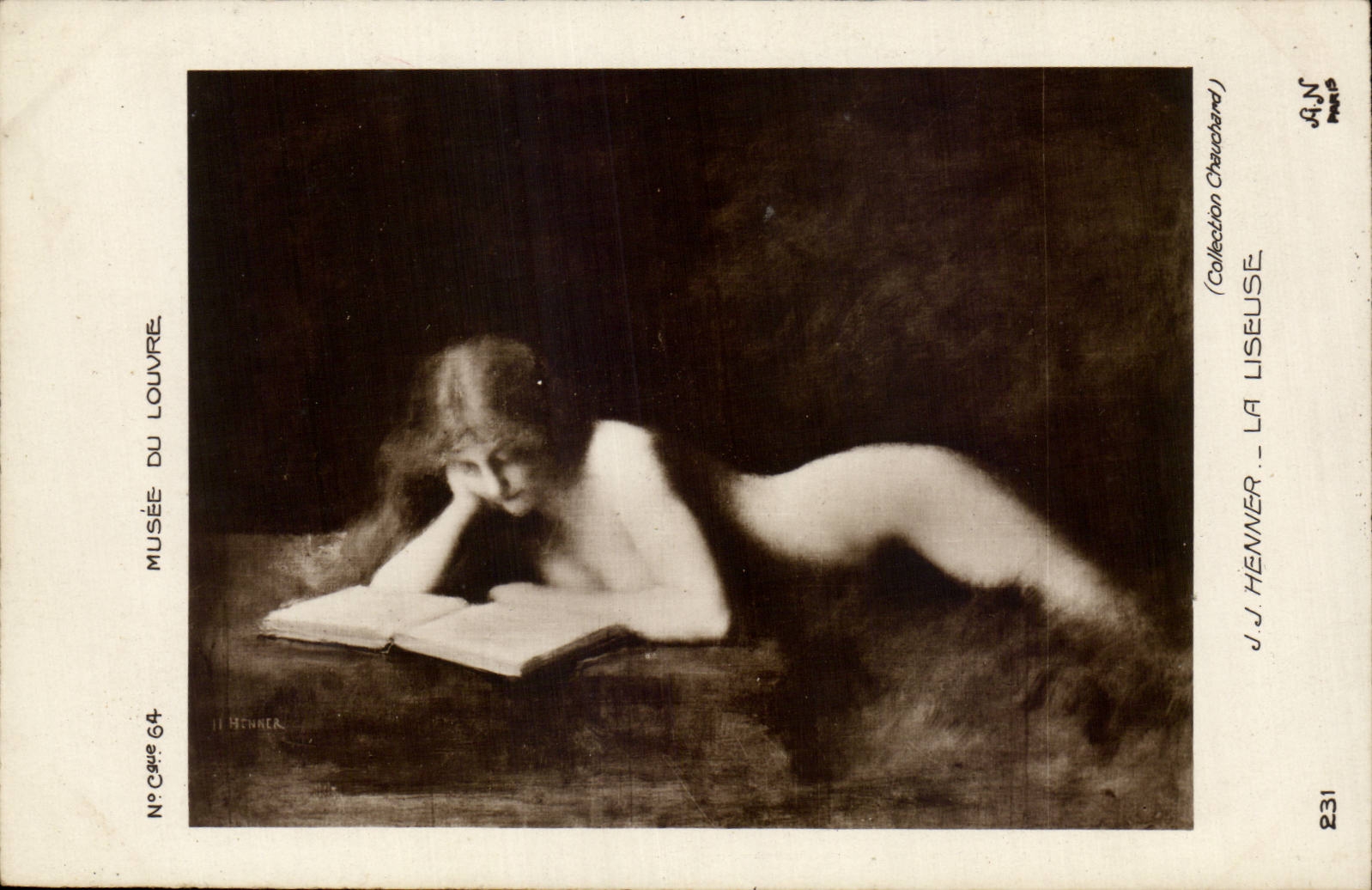 CPA Paris Museum of Louvre Henner the reading light