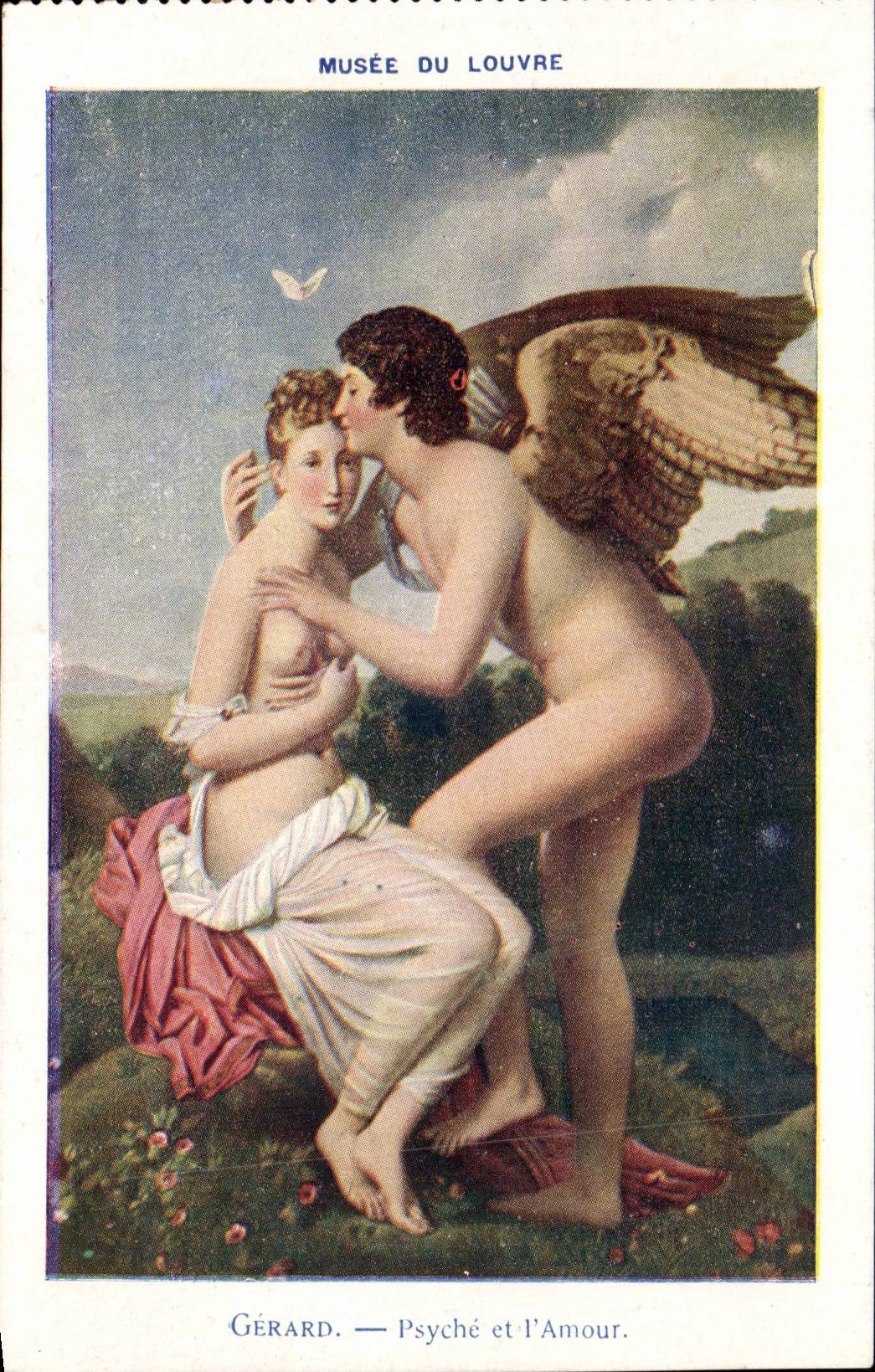 CPA Paris Museum of Louvre Gerald Psyche and the love