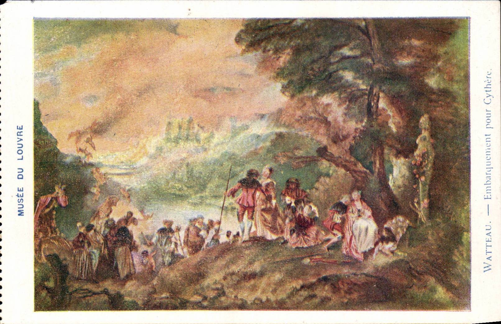 CPA Paris Musee du Louvre Watteau Embarquement pour Cythere
