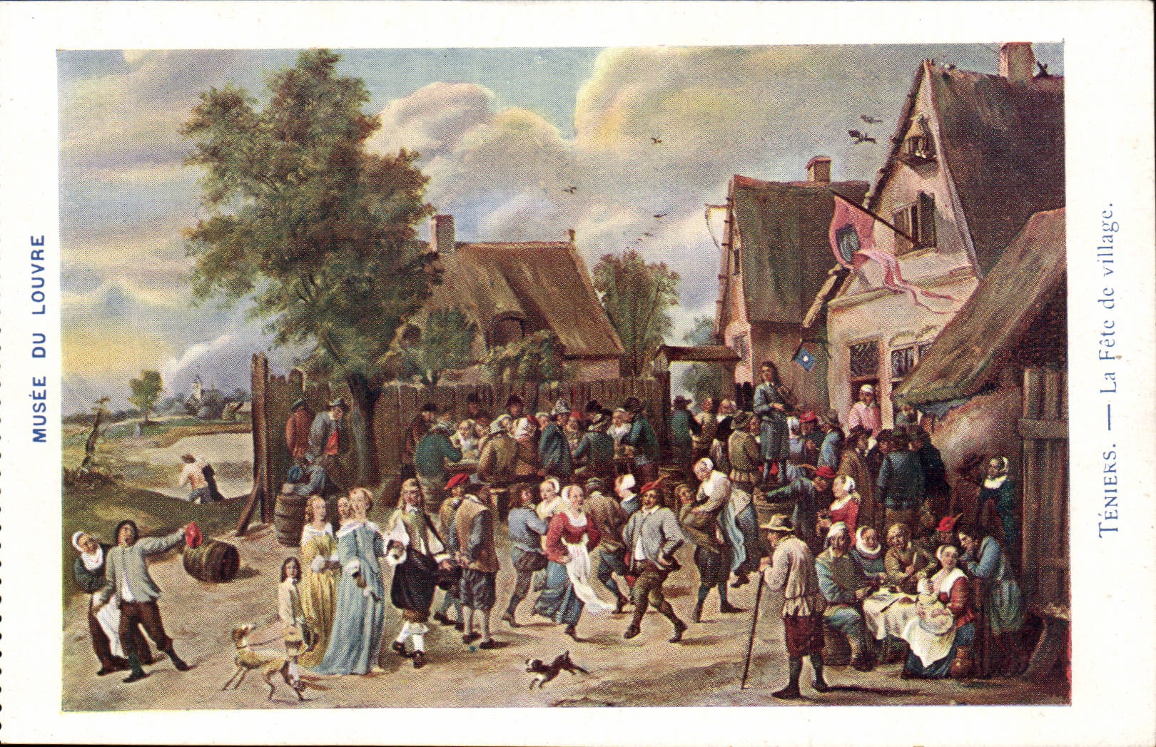 CPA Paris Museum of Louvre Teniers the festival at the village