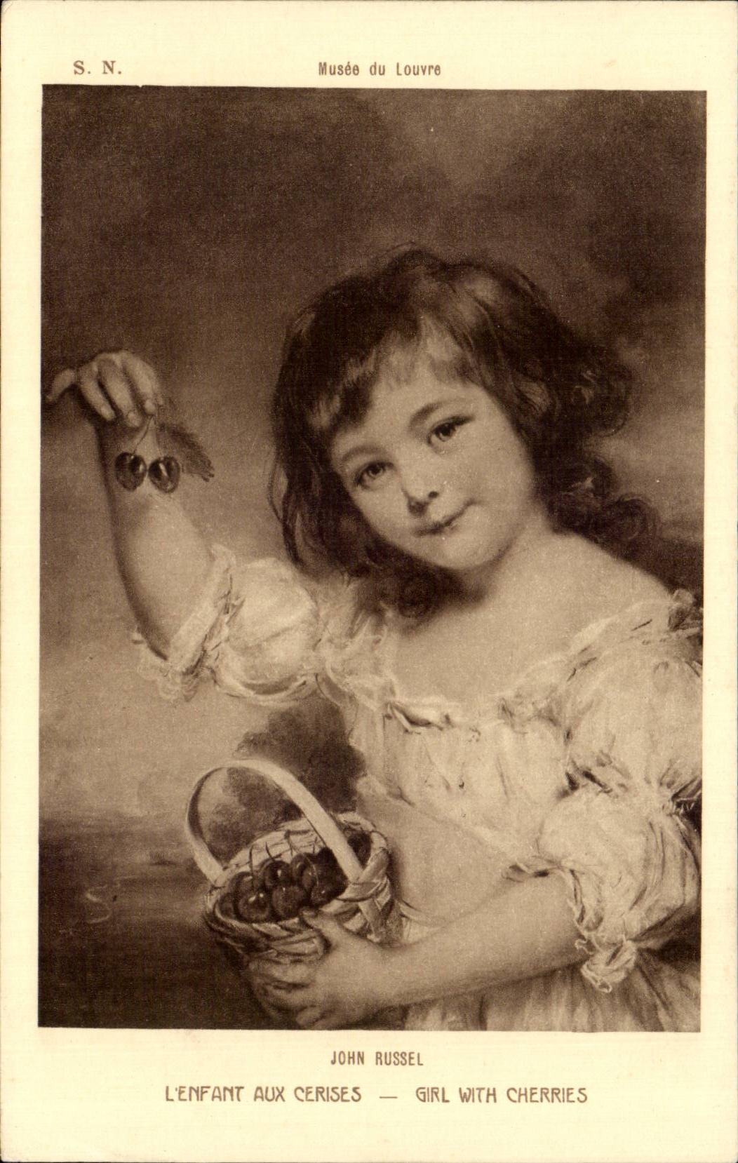 CPA Paris Musee du Louvre John Russel L'enfant aux cerises 