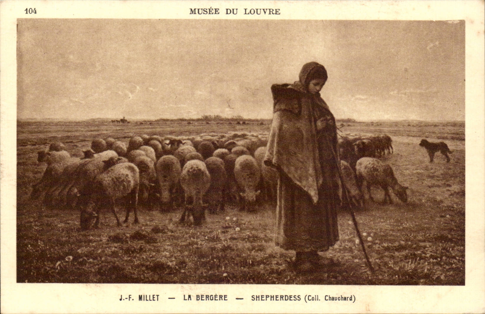 CPA Musee du Louvre Millet La bergere 