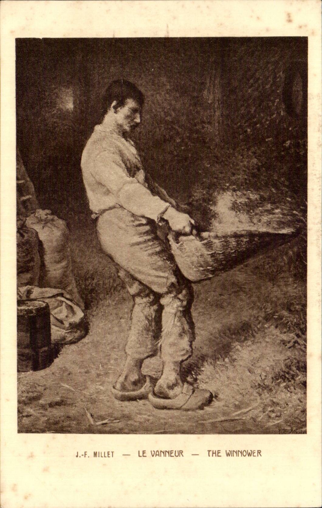 CPA Museum of Louvre Millet Le winnower