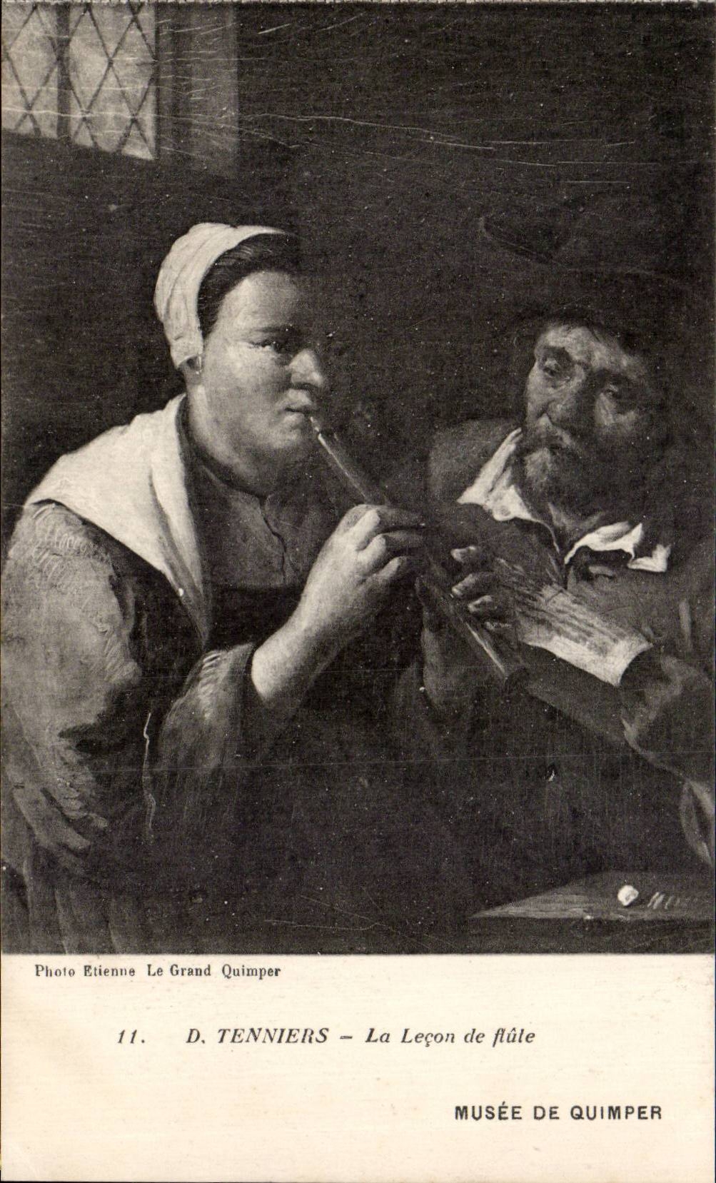 CPA Musee de Quimper Tenniers La lecon de flute