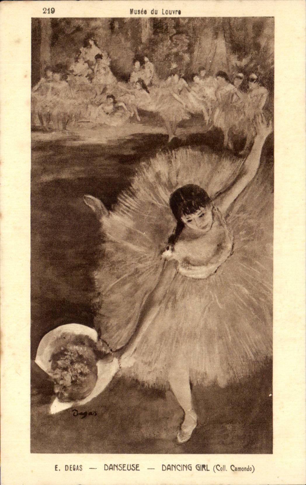 CPA Paris Museum of Louvre Degas Dancer