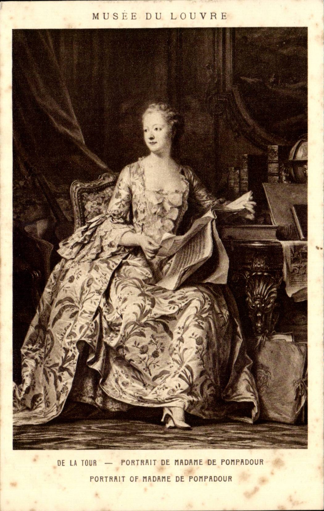 CPA Museum of Louvre Paris Of the Tower Portrait of Madam de Pompadour