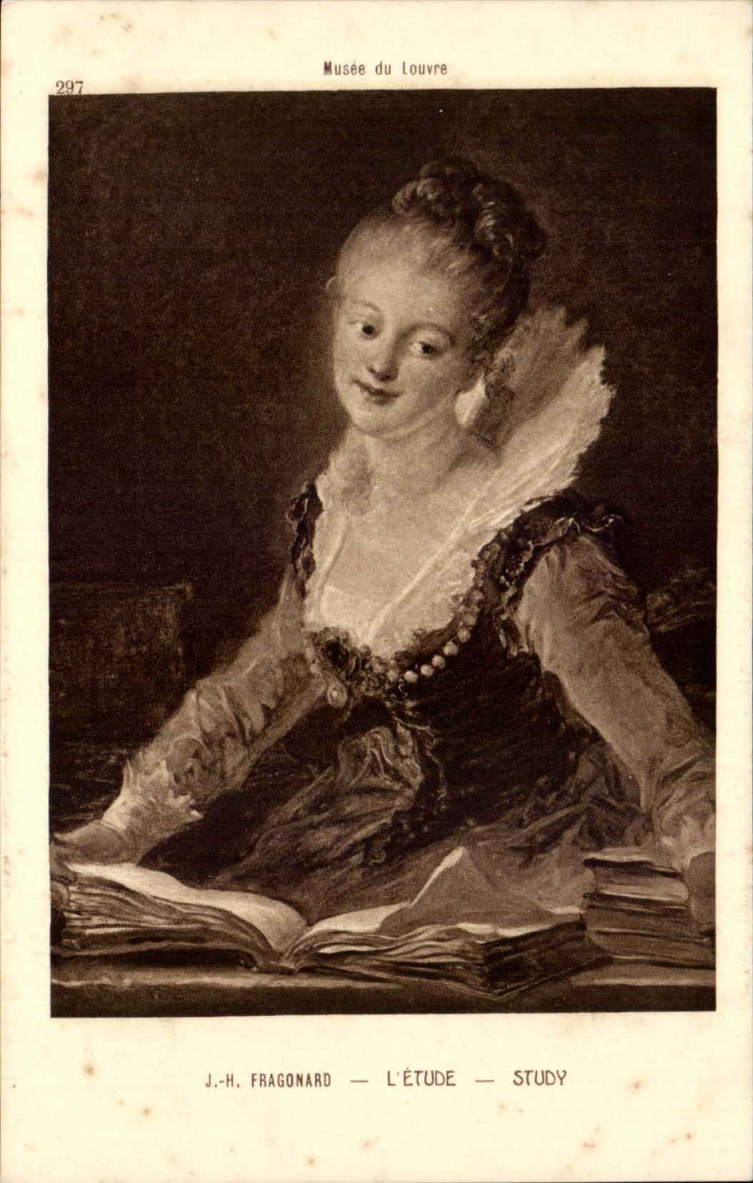 CPA Musee du Louvre Paris Fragonard L'etude