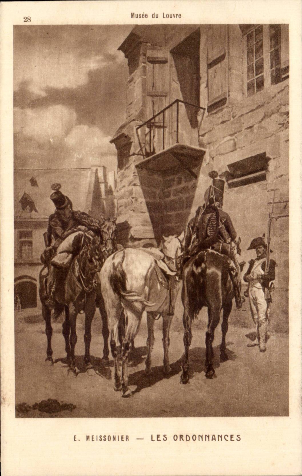 Museo de CPA Paris de la lumbrera Meissonier las ordenanzas de Militaria