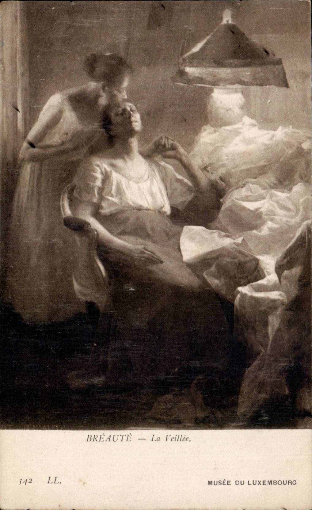 CPA Museum of Luxembourg Paris Breaute the veillee