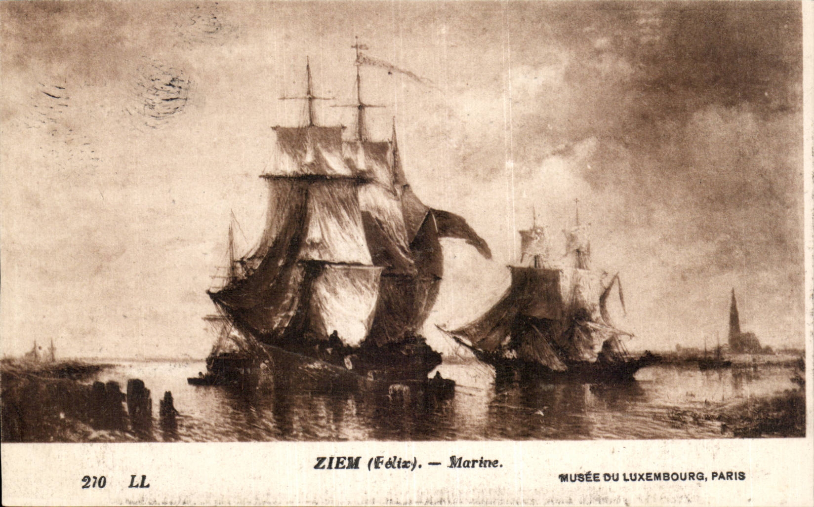 CPA Museum of Luxembourg Paris Ziem Marine Boat