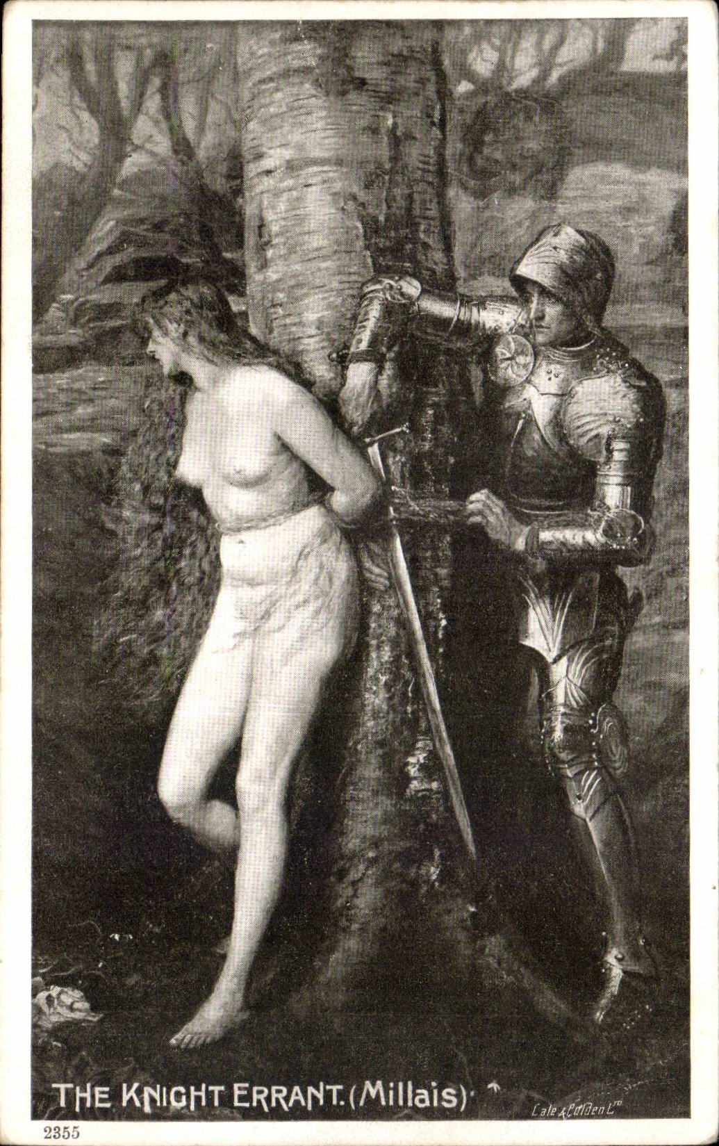 CPA The Knight wandering Millais Knight