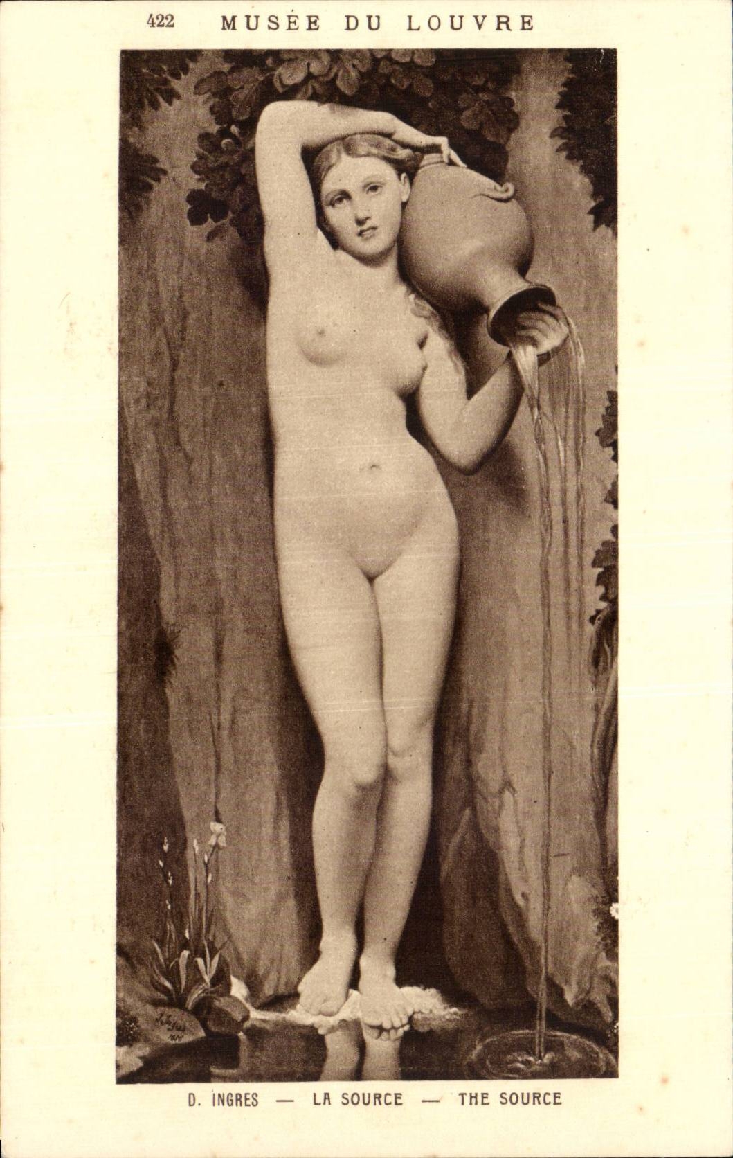 CPA Museum of Louvre Paris Ingres the source