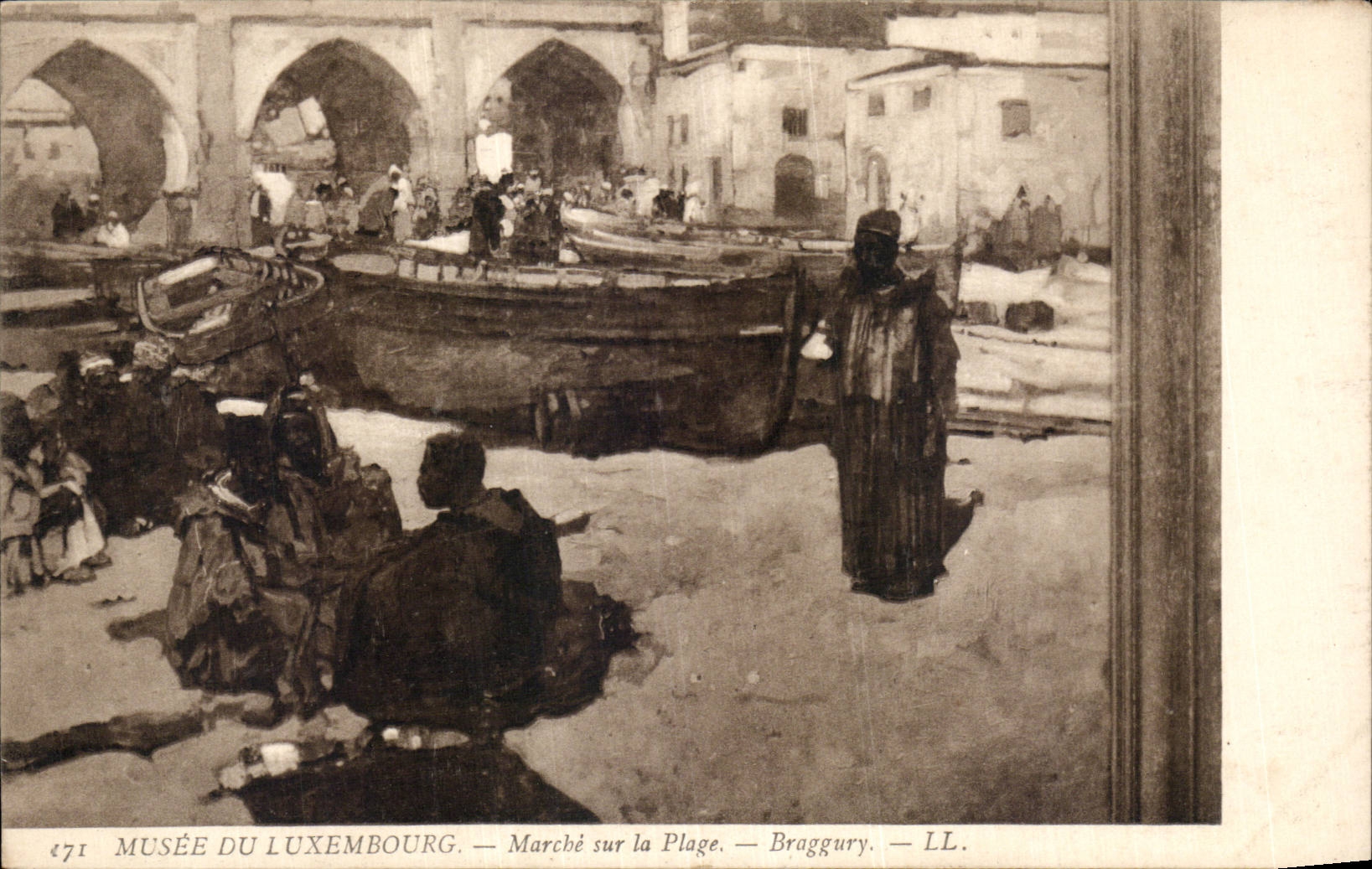 CPA Museum of Luxembourg Paris Market on the Braggury beach