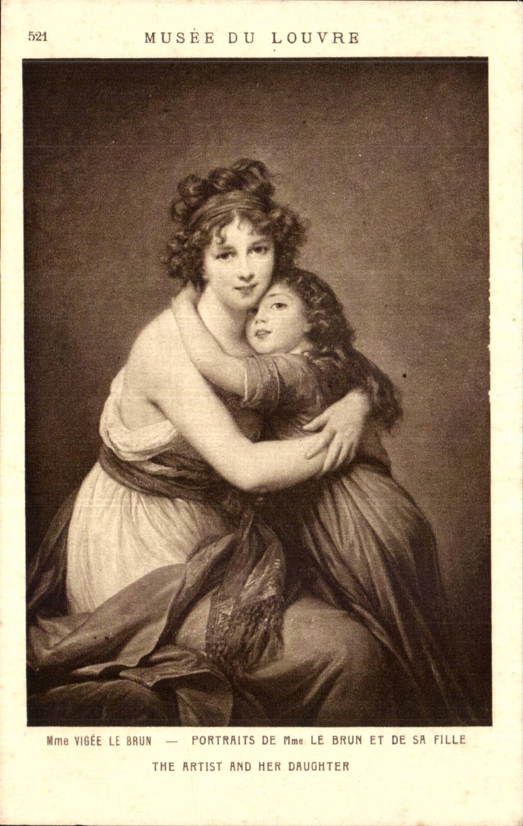 CPA Paris Museum of Louvre Mrs  Vigee Brown Portraits of Mrs  the Brown one and her daughter