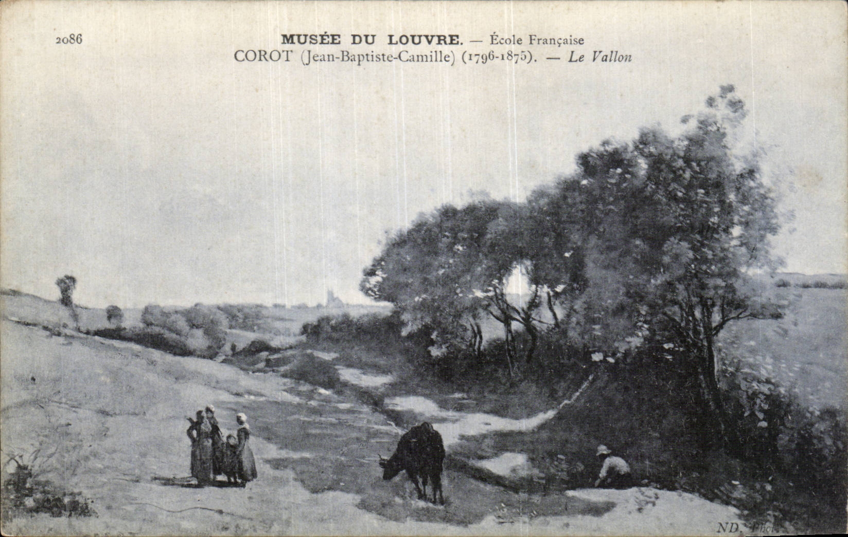CPA Paris Musee du Louvre Ecole francaise Corot Le vallon
