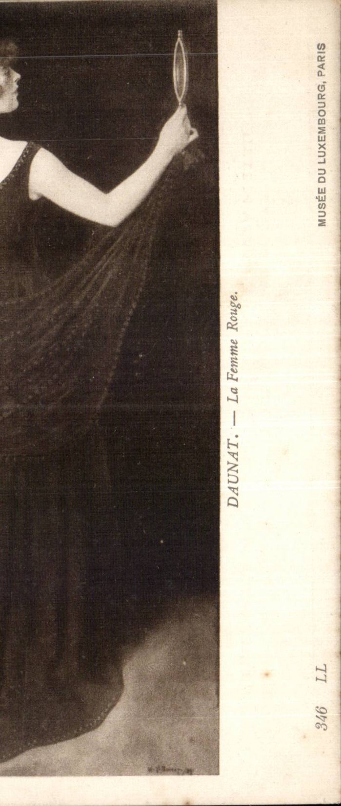 CPA Paris Museum of Luxembourg Daunat the red woman