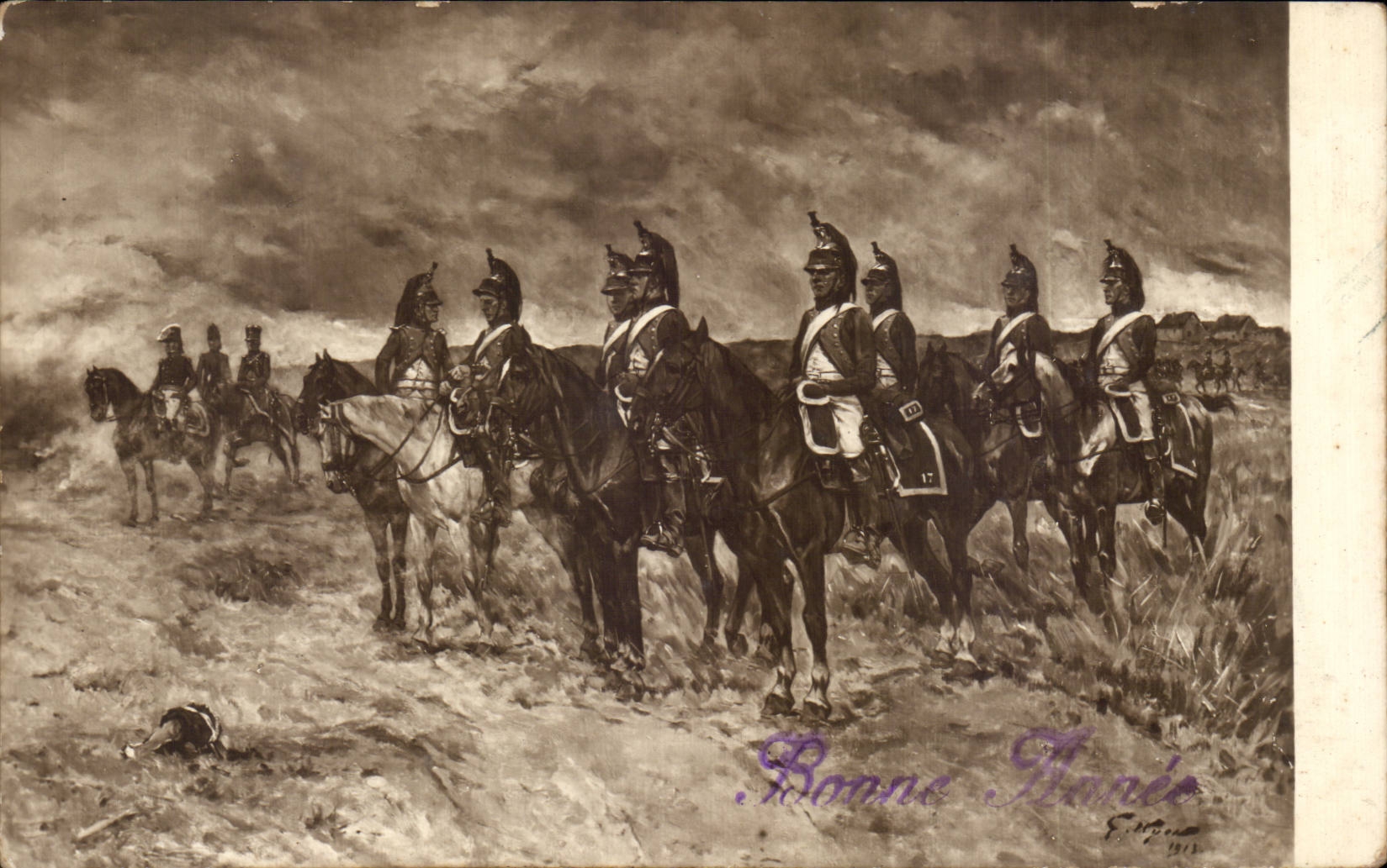 Salas de estar de CPA de Paris Hyons Le group del acompanamiento de Militaria