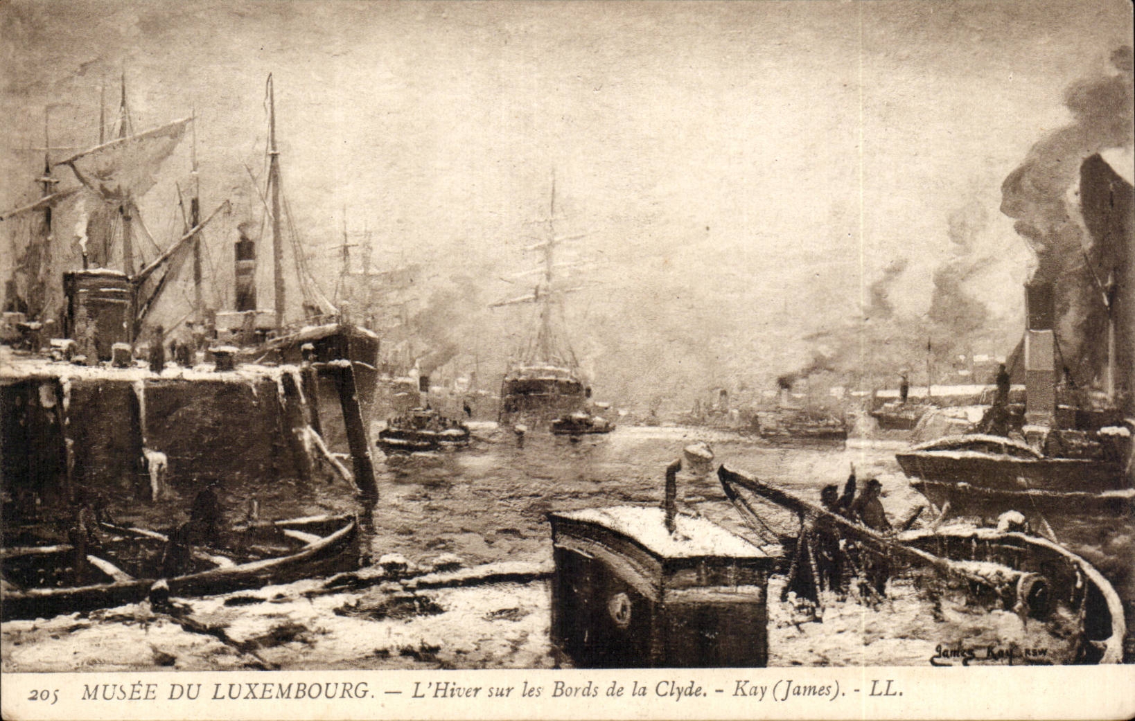 CPA Paris Museum of Luxembourg the winter on the edges of Clyde Boat