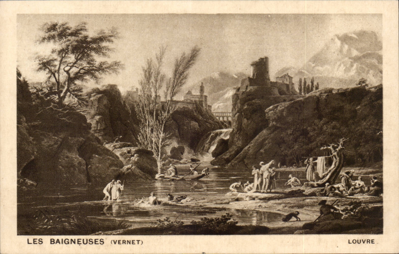 CPA Musee du Louvre Paris les baigneuses Vernet