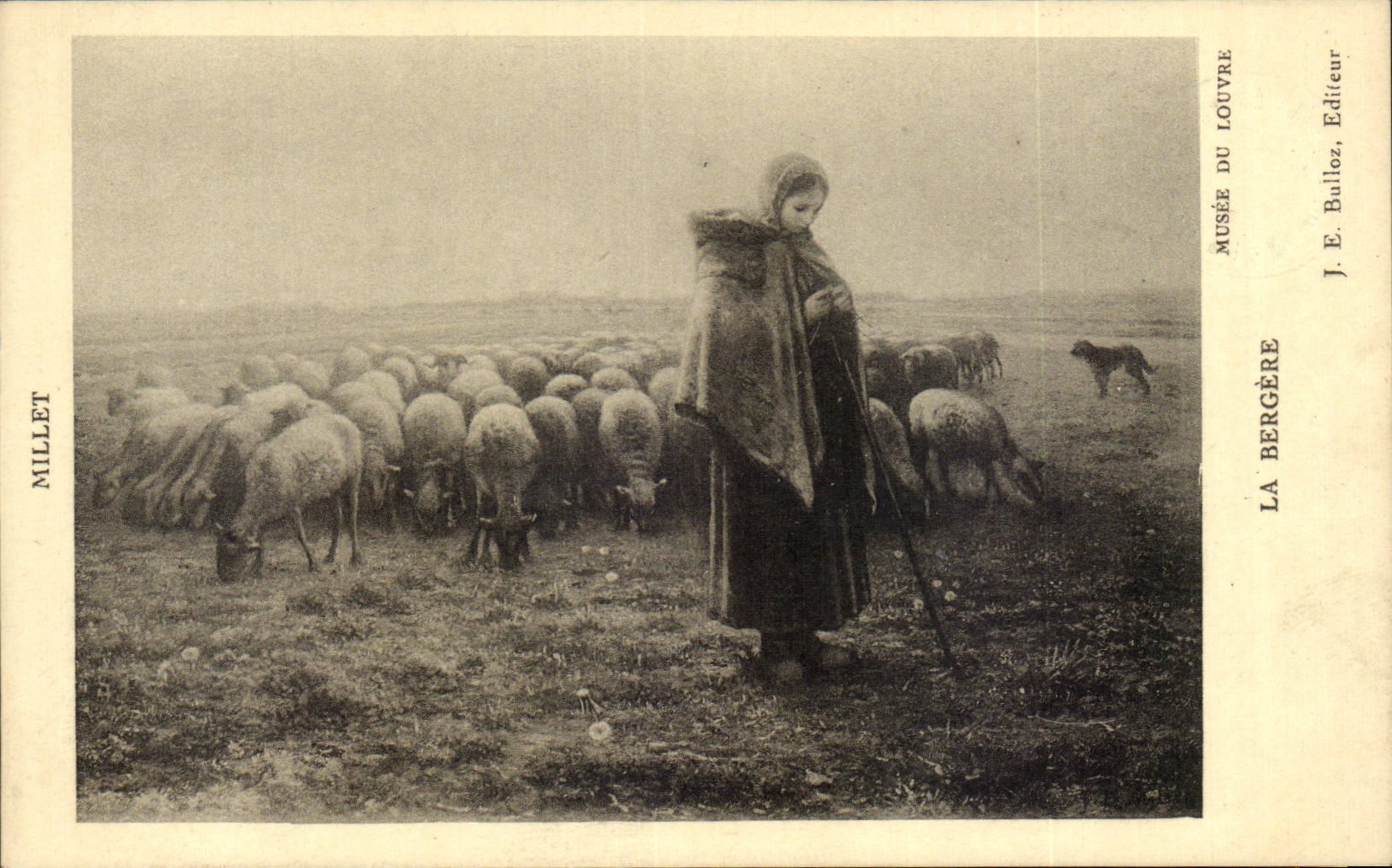 CPA Museum of Louvre Millet the shepherdess Sheep Sheep