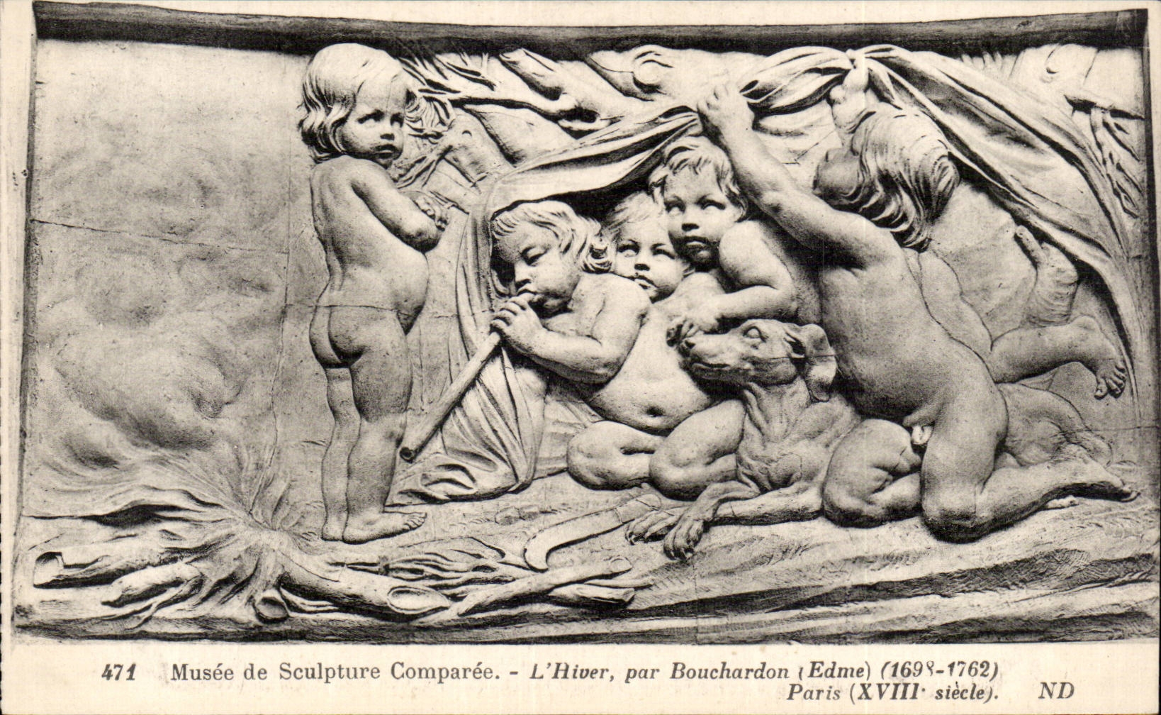 Museo de CPA del comparee de la escultura el invierno de Bouchardon Edme 1698 1762