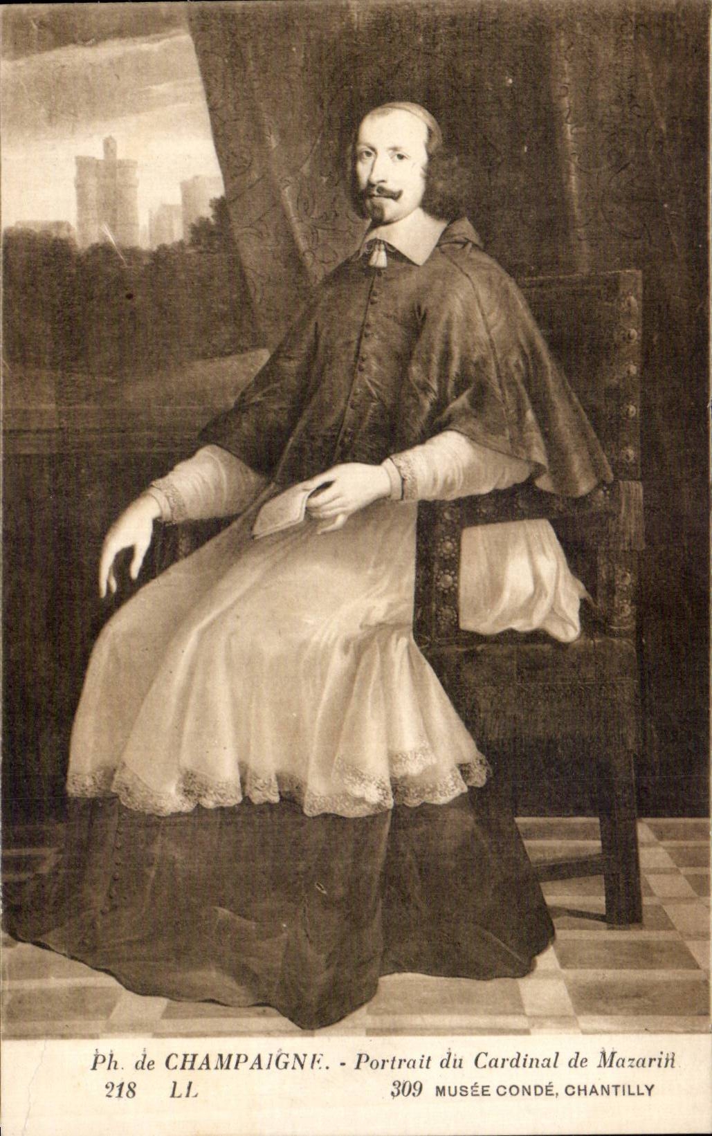 CPA Philippe de Champagne Portrait du cardinal de Mazarin Musee Conde Chantilly