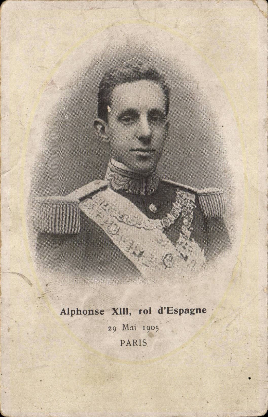 CPA Spain Spain Espana Alphonse XIII king d' Espagne Paris May 29th 1905