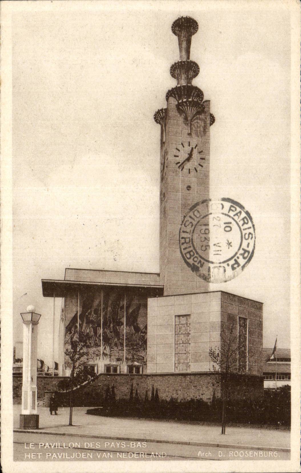 CPA Paris le pavillon des Pays Bas 