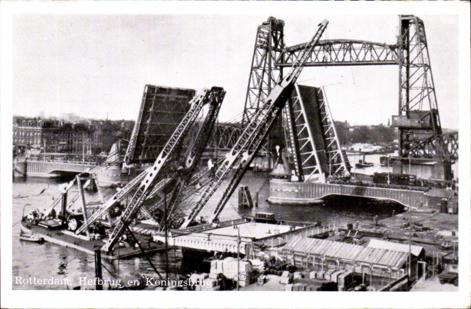 CPA the Netherlands Rotterdam Hefburg in koningsbrug