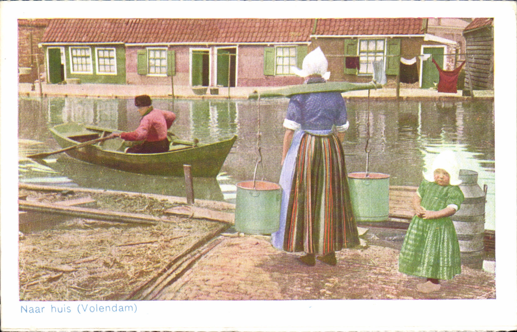 CPA the Netherlands Naar door Volendam Holland Folklore Costume