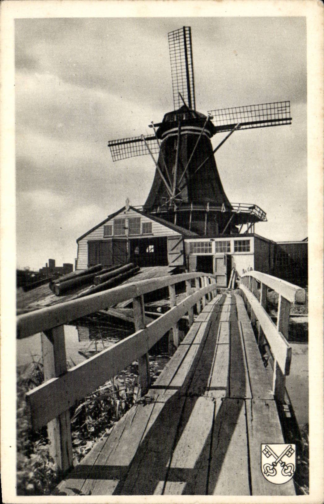 CPA Pays Bas Leiden Houtzaagmolen De Herder Windmill Moulin