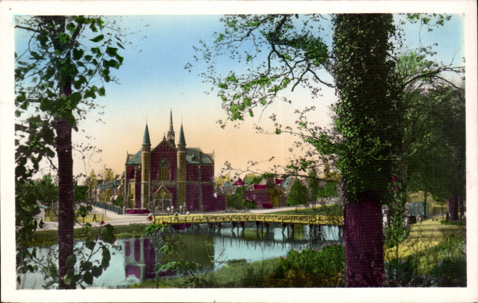 CPA Pays Bas Alkmar Kennemerssingel en St Josephkerk