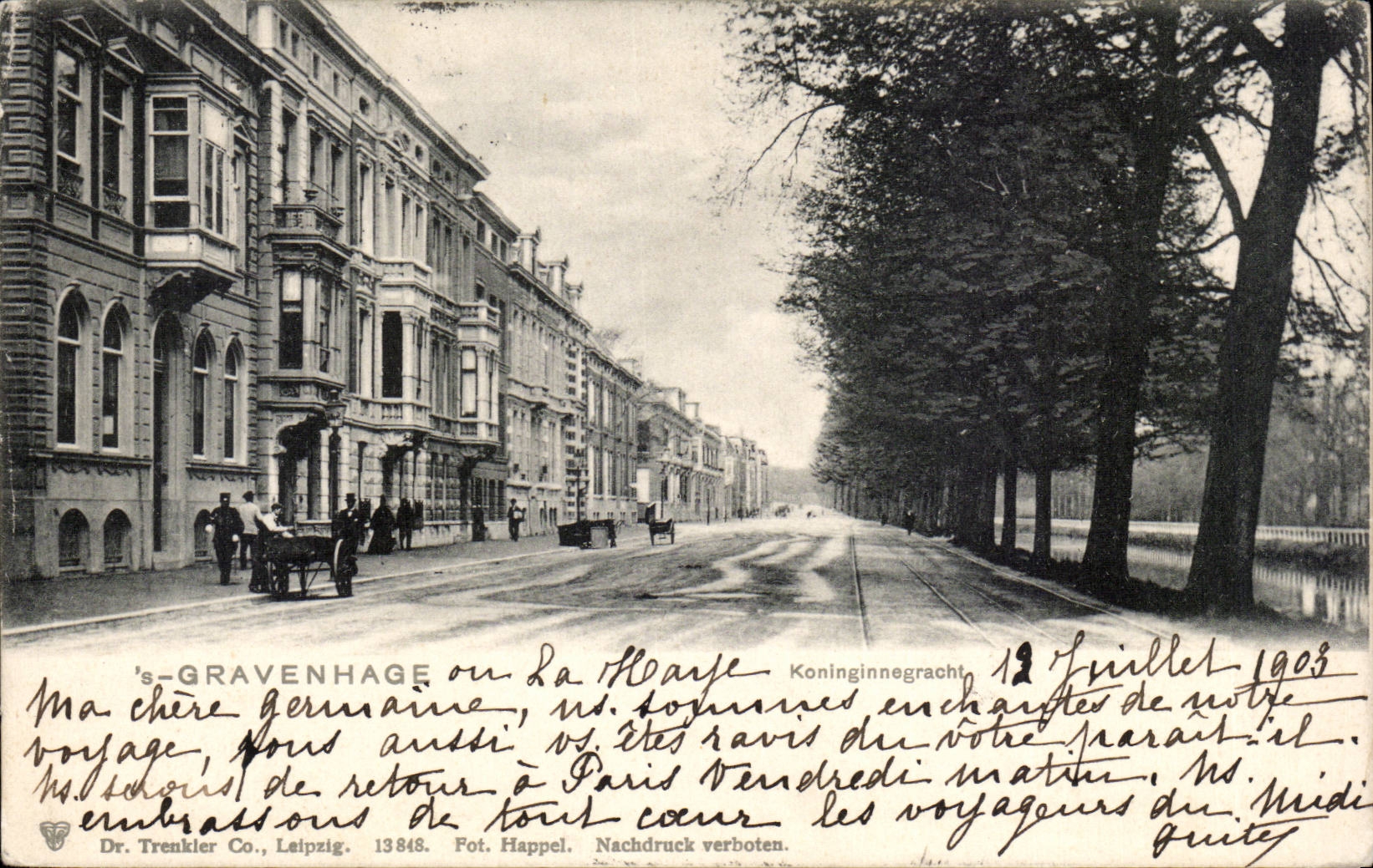 CPA the Netherlands Gravenhage Koninginnegracht