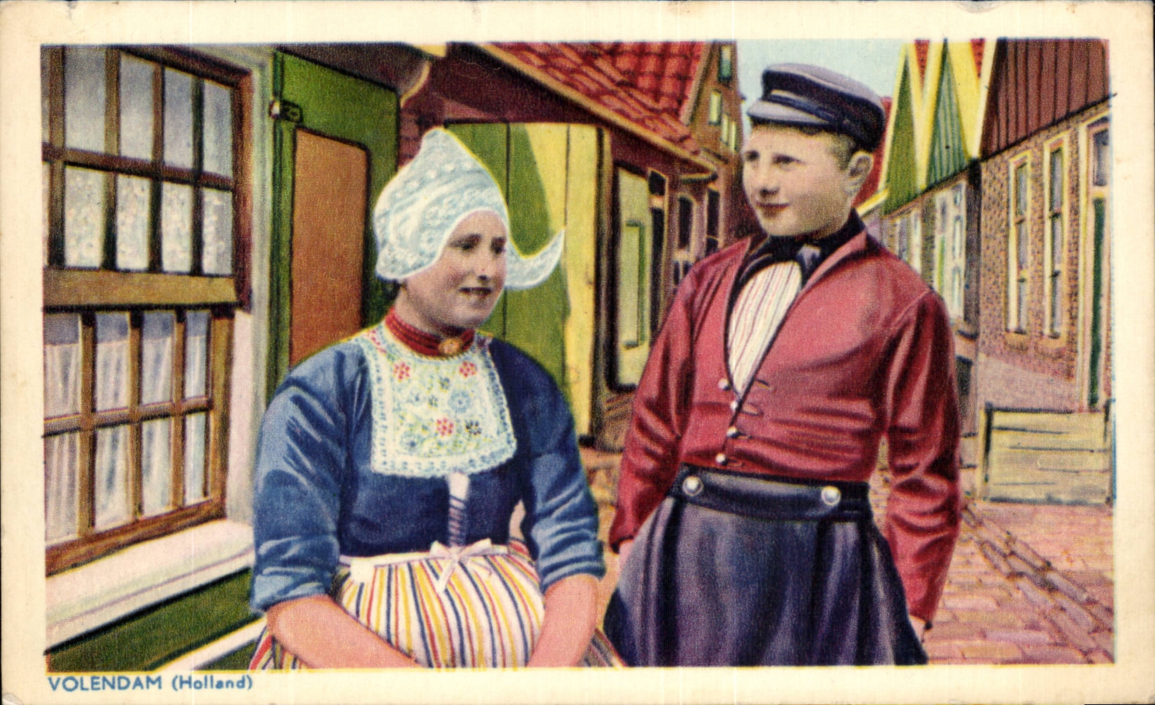 CPA the Netherlands Volendam Holland Folklore costume