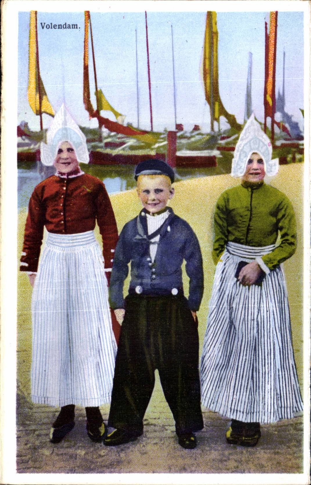 CPA the Netherlands Volendam Children Folklore