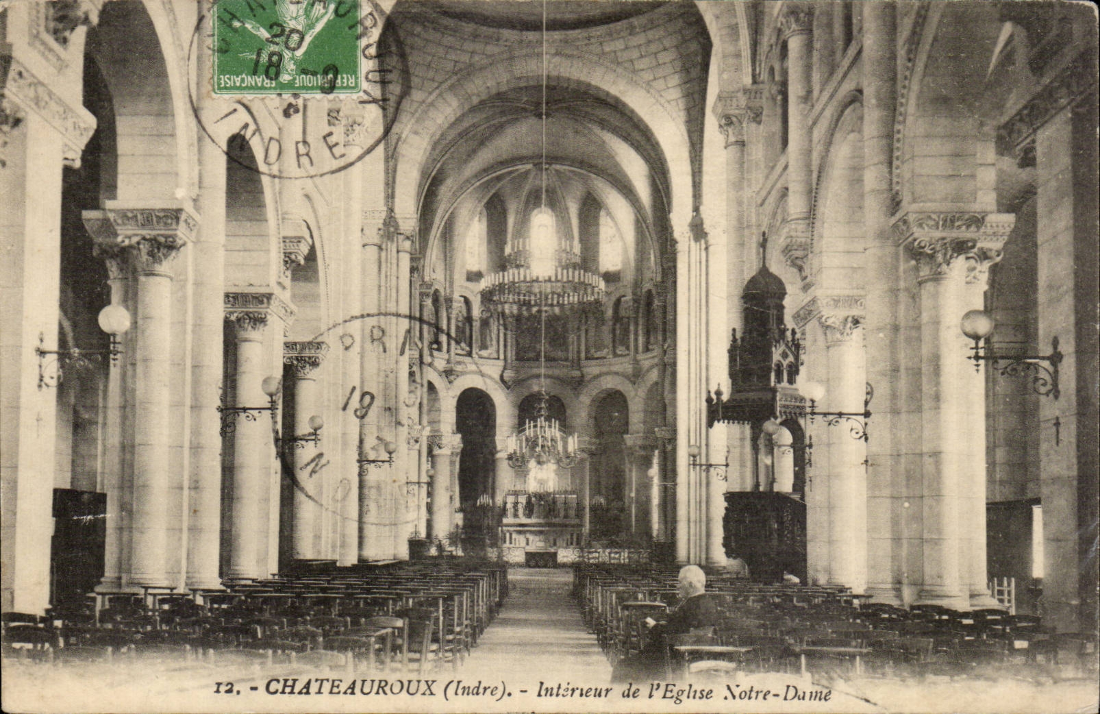 CPA Interior Chateauroux of the Notre Dame church